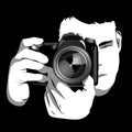 Photographer, black and white