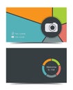 Photographer business card in a flat style.