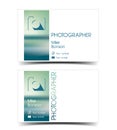 Photographer business card in a flat style.