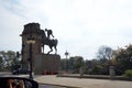 Photographer Photographs the Spearman Statue, Chicago Illinois