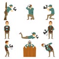 Photographer Characters Icon Set