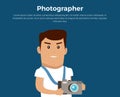 Photographer Concept Banner Vector Illustration.