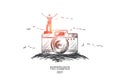 Photographer concept. Hand drawn isolated vector.