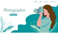 Photographer Concept for landing page, wallpaper