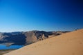 Photographer in desert