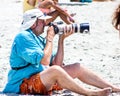 Photographer on Folly Beach, Charleston, SC
