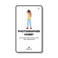 photographer hobby vector Royalty Free Stock Photo