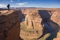 Photographer and Horseshoe Bend Colorado River Page Arizona