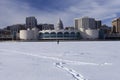 Downtown Madison from Lake Monona Royalty Free Stock Photo