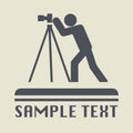 Photographer icon or sign