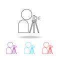 photographer icons. Elements of photo in multi colored icons. Premium quality graphic design icon. Simple icon for websites, web d