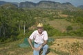 Photographer Joe Sohm in the Valle de ViÃ¯Â¿Â½ales, in central Cuba Royalty Free Stock Photo