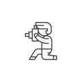 Photographer linear icon concept. Photographer line vector sign, symbol, illustration.