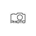 Photographer Logo  isolated on white background Royalty Free Stock Photo