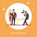 Photographer Making Photos of Popular Movie Stars