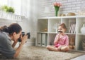 Photographer in motion. Royalty Free Stock Photo