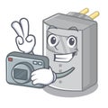 Photographer motion sensor isolated with the mascot Royalty Free Stock Photo
