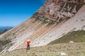 Photographer on a mountain in the plateau