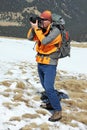 Photographer on Parang mountain Royalty Free Stock Photo