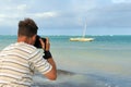 Photographer photographed old fishing boat