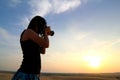 Photographer Photographing at Sunrise