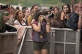 Photographer in the pit at a gig