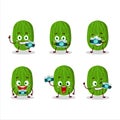 Photographer profession emoticon with cucamelon cartoon character