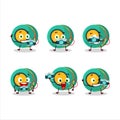 Photographer profession emoticon with kids yoyo cartoon character