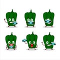 Photographer profession emoticon with new poblano cartoon character