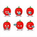 Photographer profession emoticon with pimiente cartoon character