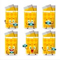 Photographer profession emoticon with yellow bubble gum cartoon character Royalty Free Stock Photo