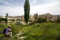 Photographer in Red / Rose Valley, Cappadocia, Turkey