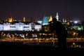 Photographer on the roof in Warsaw Royalty Free Stock Photo