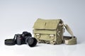 Photographer's bag and SLR Camera