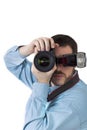 Photographer shooting portraits Royalty Free Stock Photo