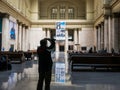 Photographer shoots Great Hall, Union Station, Chicago Royalty Free Stock Photo