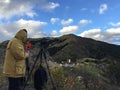 Photographer take photo of the beauty of Taiwan nature in Taichung, Taiwan