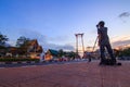 Photographer take the photo at Giant swing landmark of bangkok city Royalty Free Stock Photo