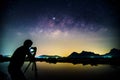 Photographer take the photo of Milky way