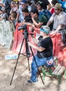 Photographer takes video of the action at the annual festival `Jerusalem Knights`