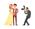 Photographer Taking Photos of Just Married Couple