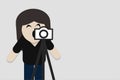 Photographer taking photos using digital camera Royalty Free Stock Photo
