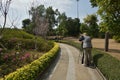 Photographer taking picture garden