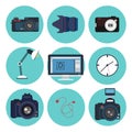 Photographer Tools Creative Kit. Icons Set