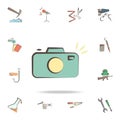 photographer tools icon. Detailed set of tools of various profession icons. Premium graphic design. One of the collection icons