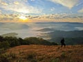 Photographer on top of mountain