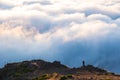 Photographer on the top of Pico Ariero in Madeira, Portugal Royalty Free Stock Photo