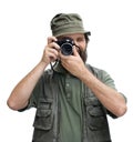 Photographer tourist with camera