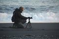 Photographer with tripod Royalty Free Stock Photo