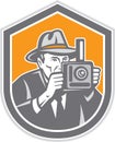 Photographer Vintage Camera Shield Retro Royalty Free Stock Photo